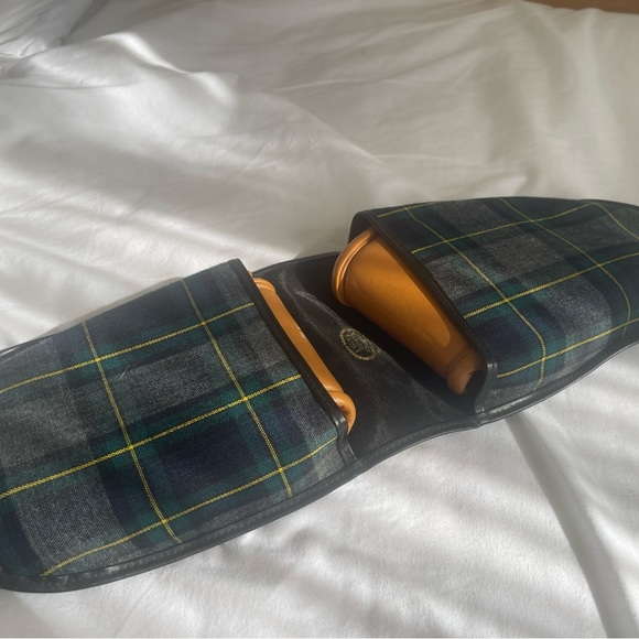 Rare Vtg LB EVANS IMPERIAL travel House  folding Slippers in original case. New - Picture 1 of 5